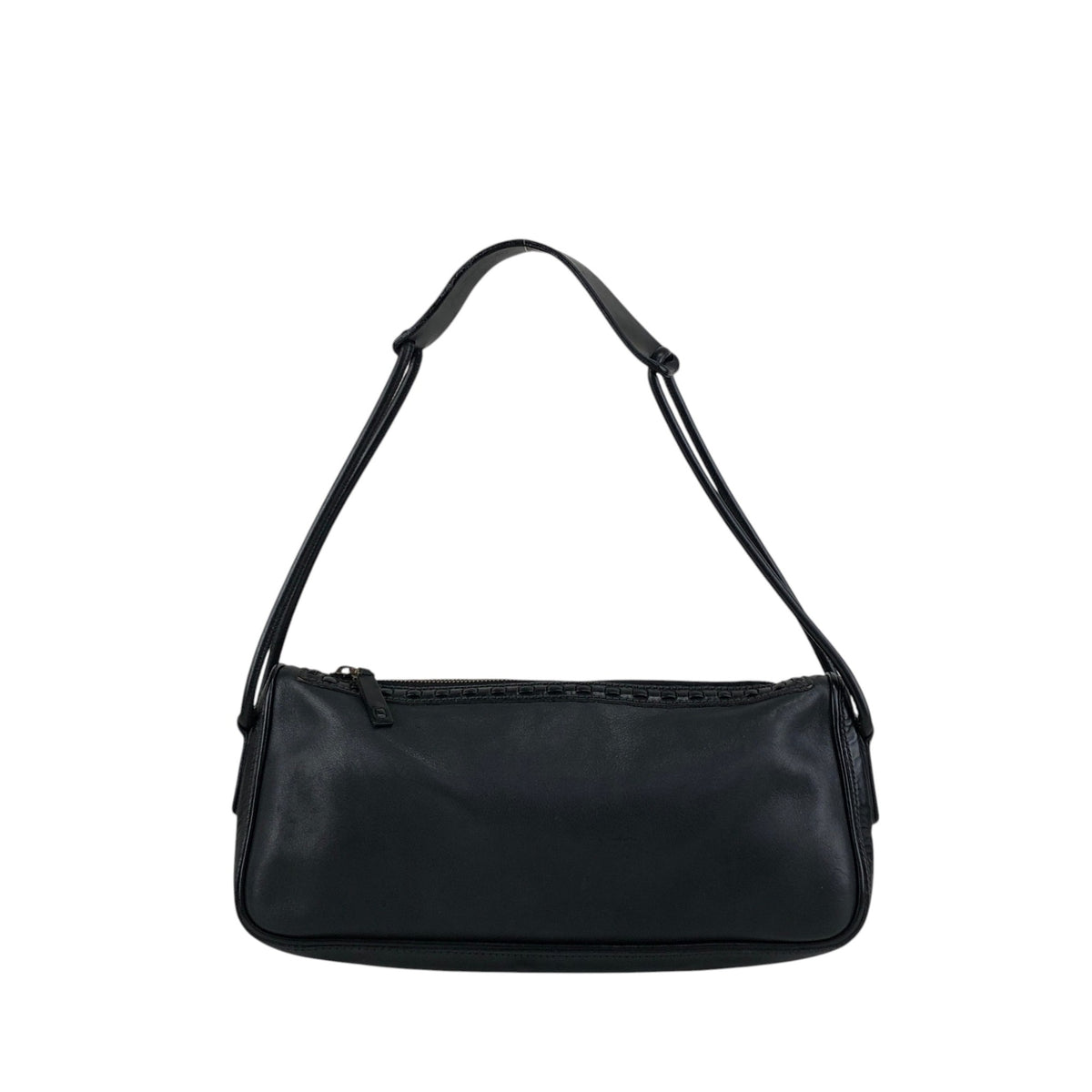 GUCCI Logo Embossed Shoulder bag Black Vintage zvzcf8