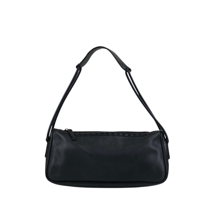 GUCCI Logo Embossed Shoulder bag Black Vintage zvzcf8