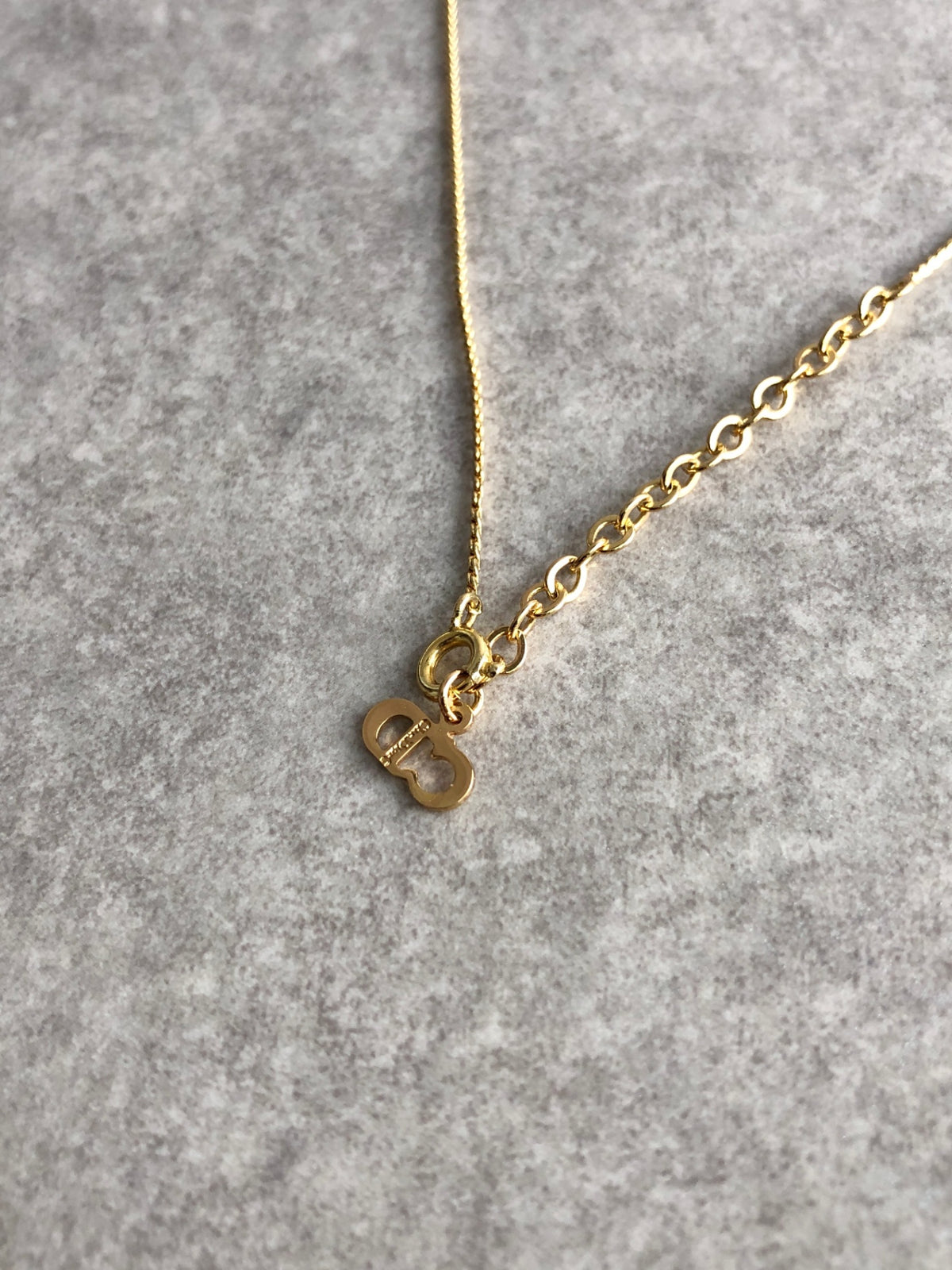 Christian Dior CD Logo Necklace Gold Vintage ie4bje