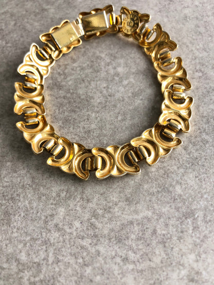 CELINE Blason Bracelet Gold Vintage y86prt