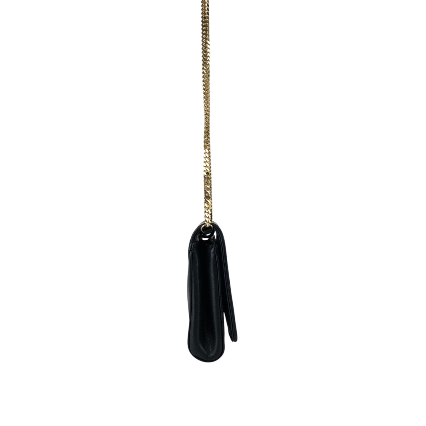 CELINE Triomphe Blason Chain Shoulder bag Black Vintage yfpji2