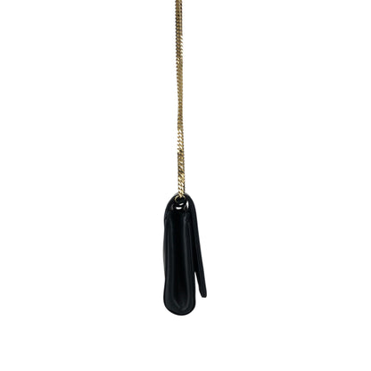 CELINE Triomphe Blason Chain Shoulder bag Black Vintage yfpji2