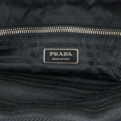 PRADA Triangle Logo Handbag Totebag Black Vintage ezvjia
