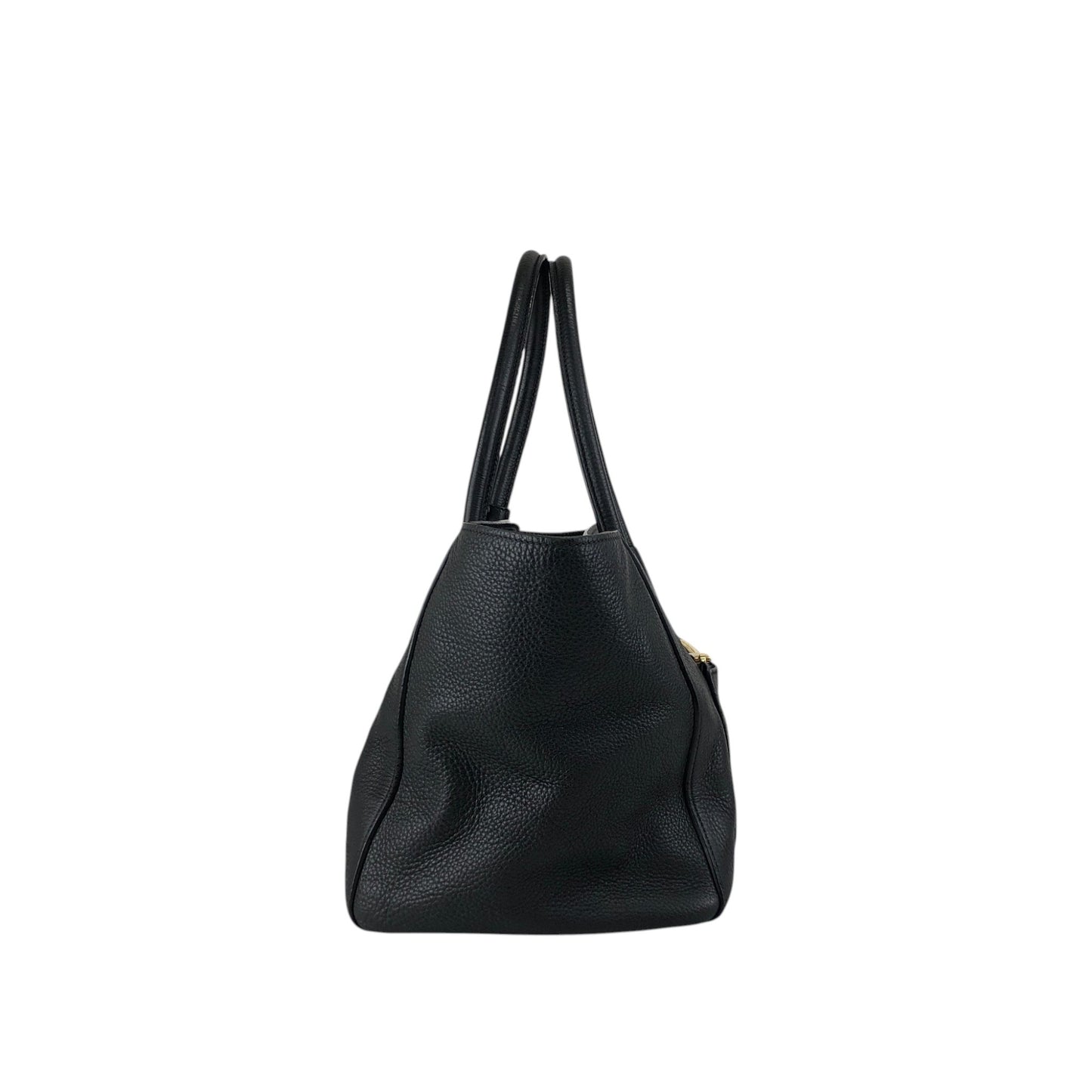 PRADA Triangle Logo Two-way Handbag Shoulder bag Black Vintage ux6vuz