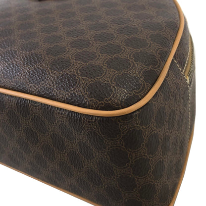 CELINE Macadam Blason Leather Two-way Handbag Shoulder bag Brown Vintage hzumnt