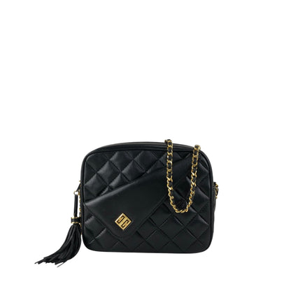 GIVENCHY Logo Tassel Chain Shoulder bag Black Vintage sgwgmf