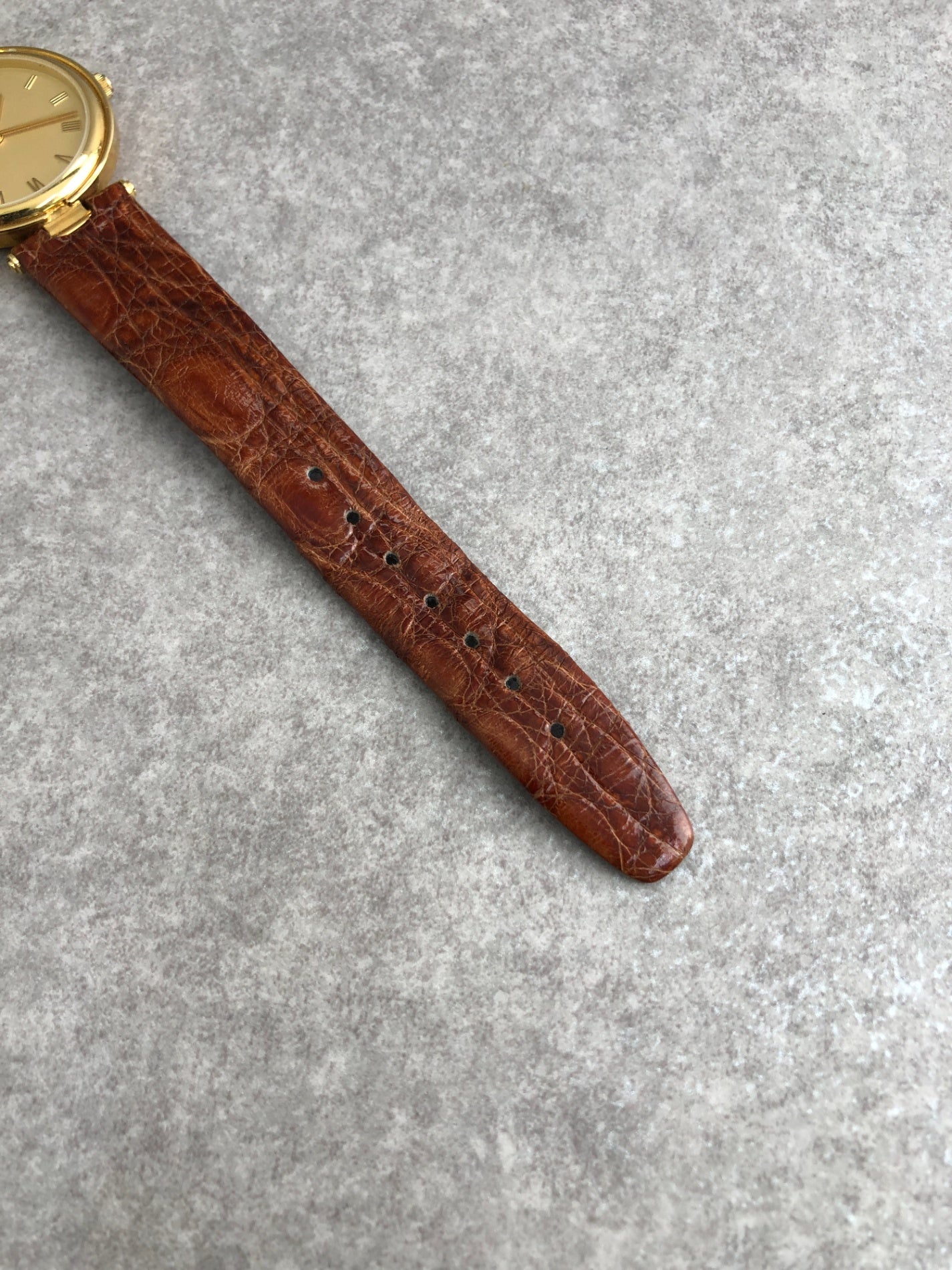 Christian Dior Watch Gold×Brown Vintage 3006 7ivzj6