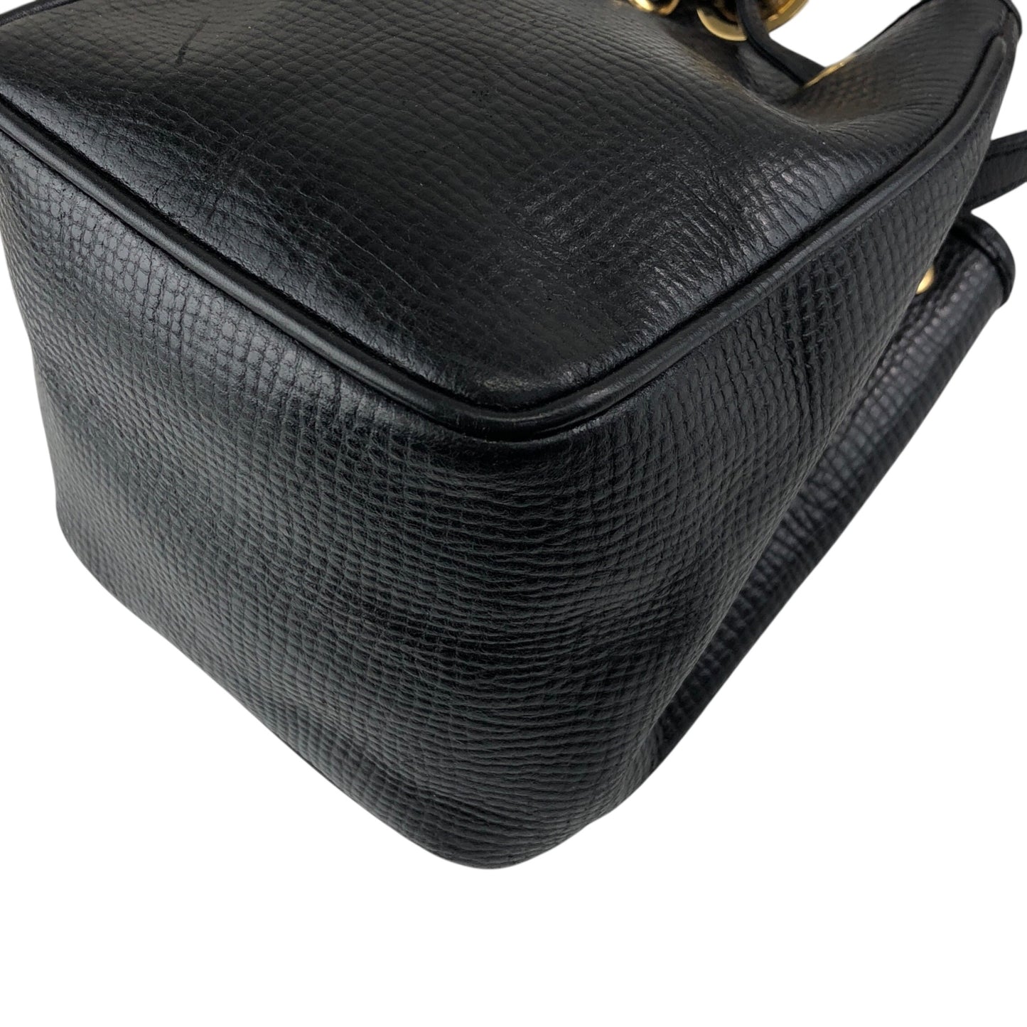 Christian Dior CD Logo Drawstring Shoulder bag Black Vintage t4tu7b