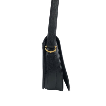 Cartier Logo Embossed Shoulder bag Black Vintage nucjig