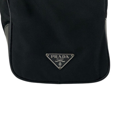 PRADA Triangle Logo Handbag Small Boston bag Black Vintage bhwzaa