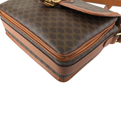 CELINE Macadam Horseshoe Shoulder bag Brown Vintage pep636