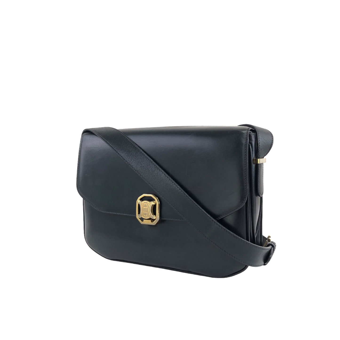 CELINE Triomphe Shoulder bag Dark Navy Vintage nfun5m