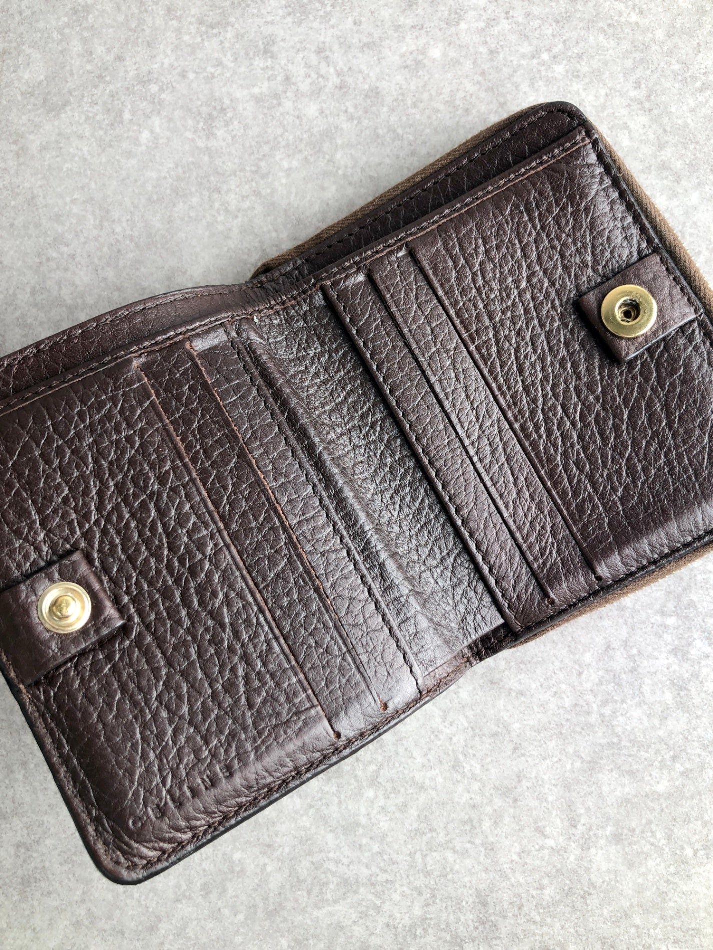 CELINE Blason Folded Wallet Brown Vintage b3irix