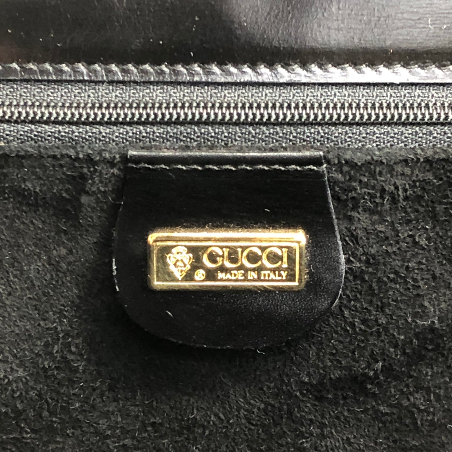 GUCCI GG Logo Shoulder bag Black Vintage ha84zp