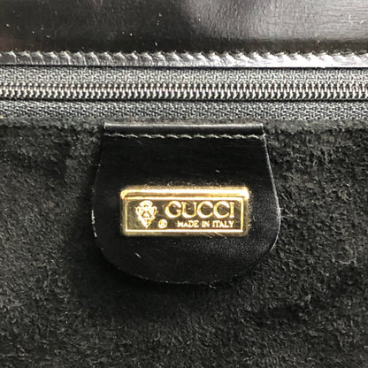 GUCCI GG Logo Shoulder bag Black Vintage ha84zp