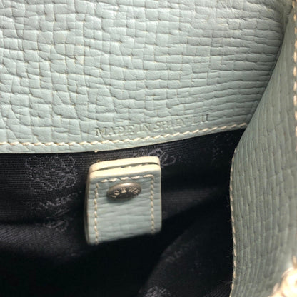 LOEWE Logo Embossed Handbag Light Blue Vintage htyeej