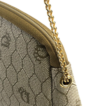 Christian Dior Honeycomb Logo Chain Shoulder bag Beige Vintage z74c8c