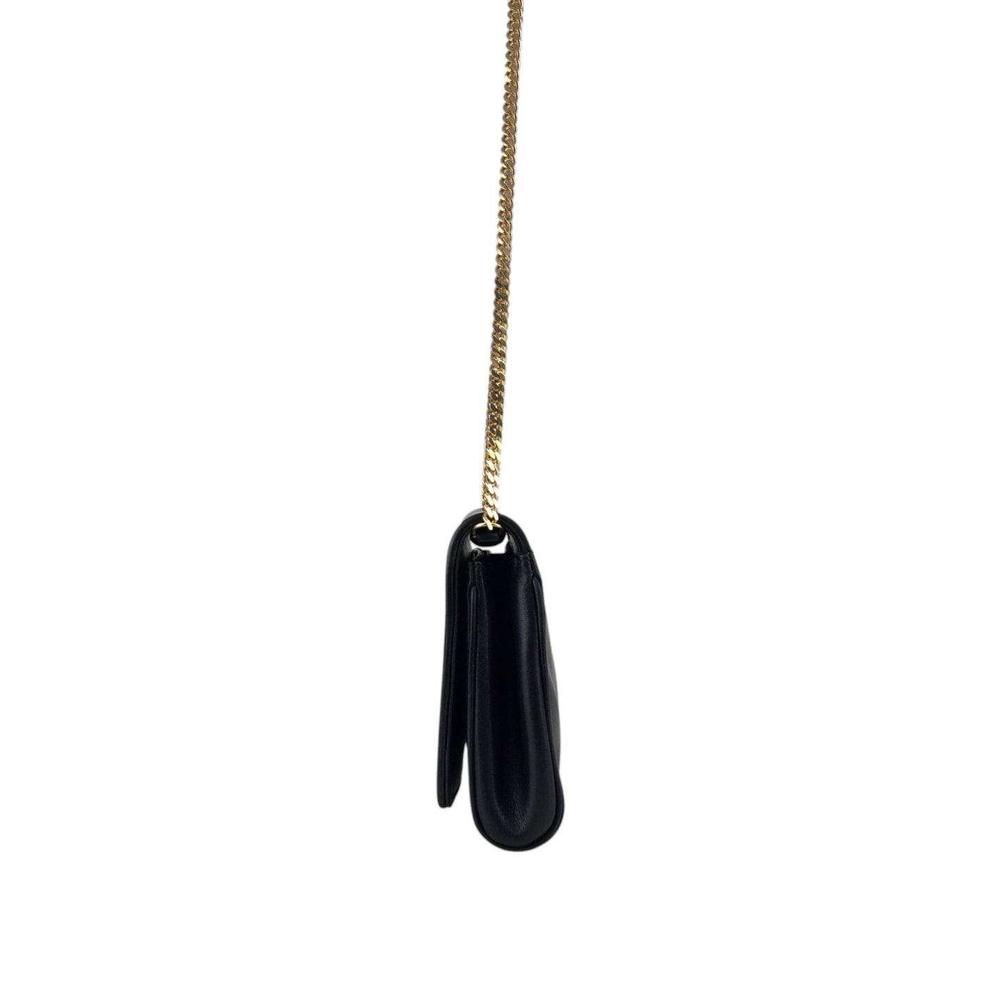 CELINE Triomphe Blason Chain Shoulder bag Black Vintage yfpji2