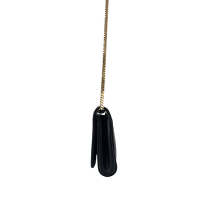 CELINE Triomphe Blason Chain Shoulder bag Black Vintage yfpji2