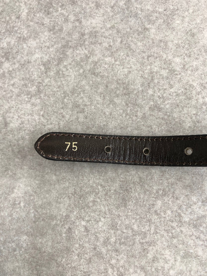 CELINE Horse Carriage Belt Black Vintage ykpypt