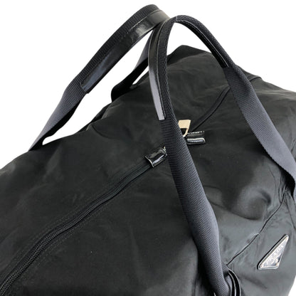 PRADA Tessuto Triangle Logo Boston bag Black Vintage ukxscf