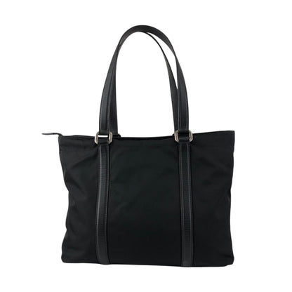 PRADA Tessuto Triangle Logo Front Pocket Totebag Black Vintage f42pyf