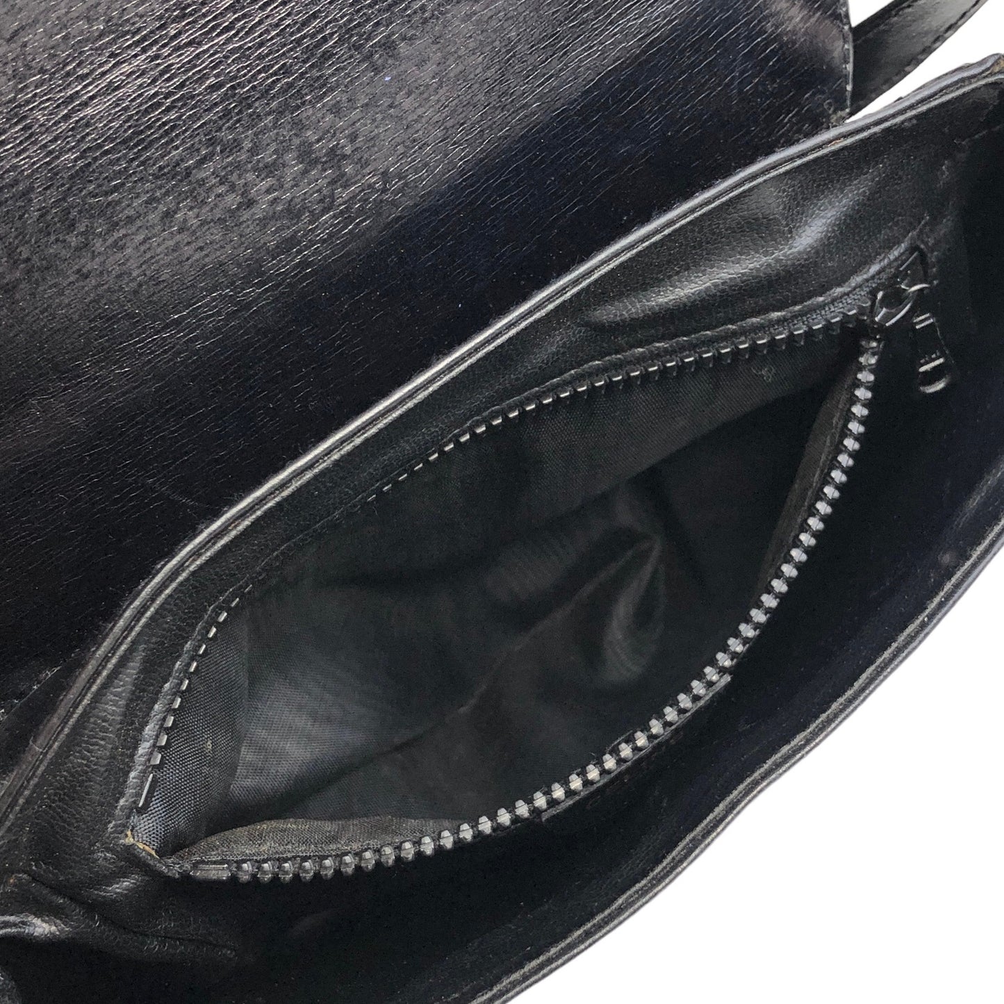 CELINE Horse Bit Shoulder bag Black Vintage essf4n