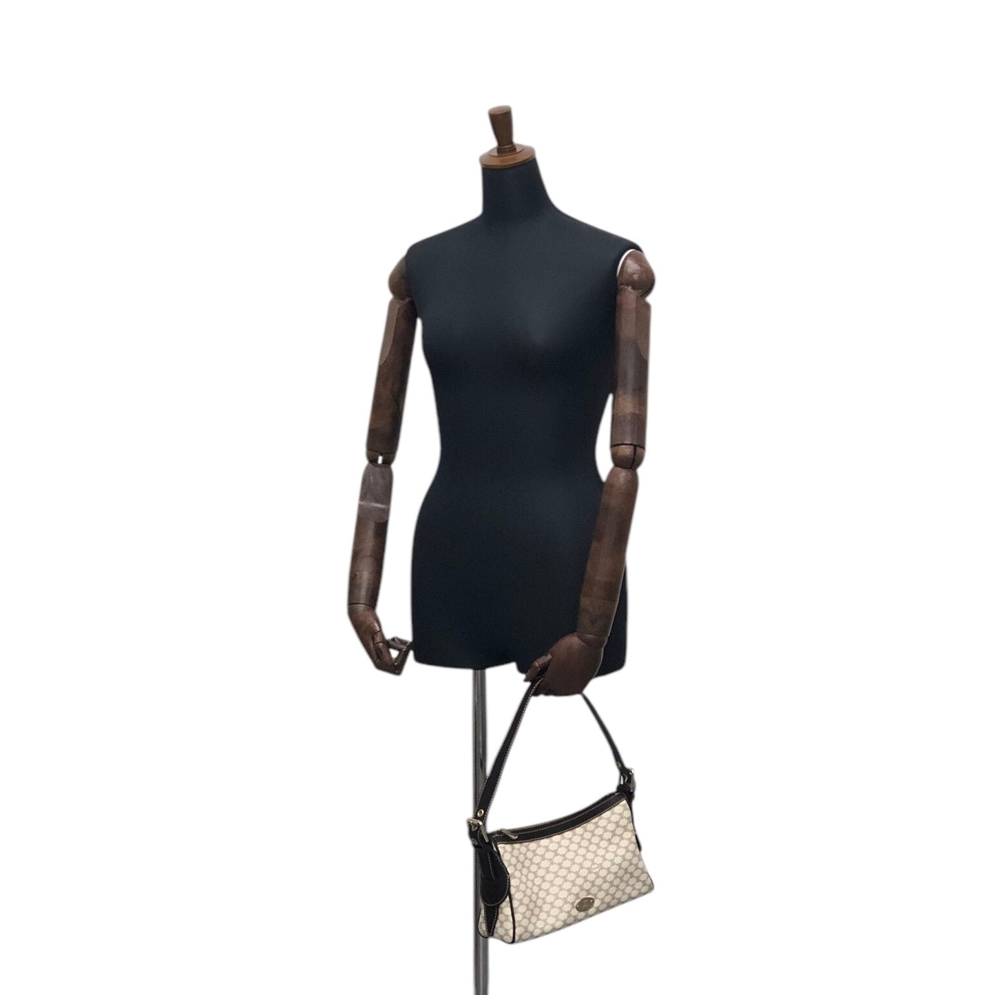 CELINE Macadam Shoulder bag White Vintage s5b6ci