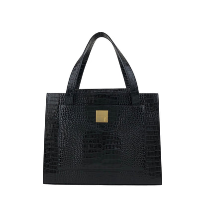 Yves Saint Laurent YSL Logo Handbag Black Vintage 3e2ciz