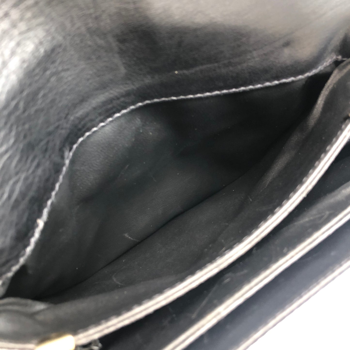 CELINE Triomphe Piping Shoulder bag Black×Brown Vintage 5hc7wn