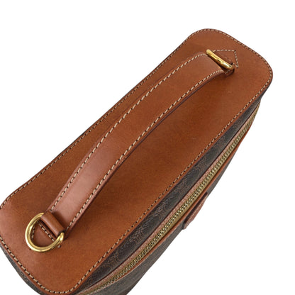 CELINE Macadam Blason Two-way Handbag Shoulder bag Vanity bag Brown Vintage t7yhbd