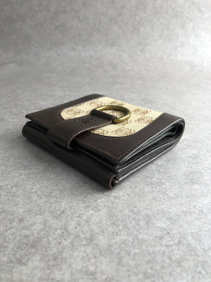 LOEWE Anagram Folded Wallet Beige Vintage etbwwx