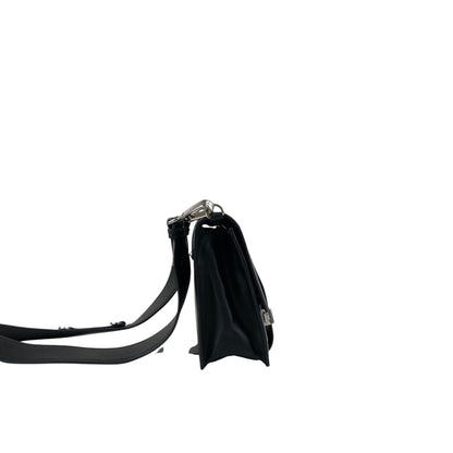 PRADA Logo Ribbon Motif Shoulder bag Black Vintage e3gymr