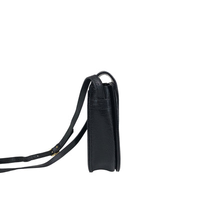 Yves Saint Laurent YSL Logo Shoulder bag Black Vintage rnmcrn
