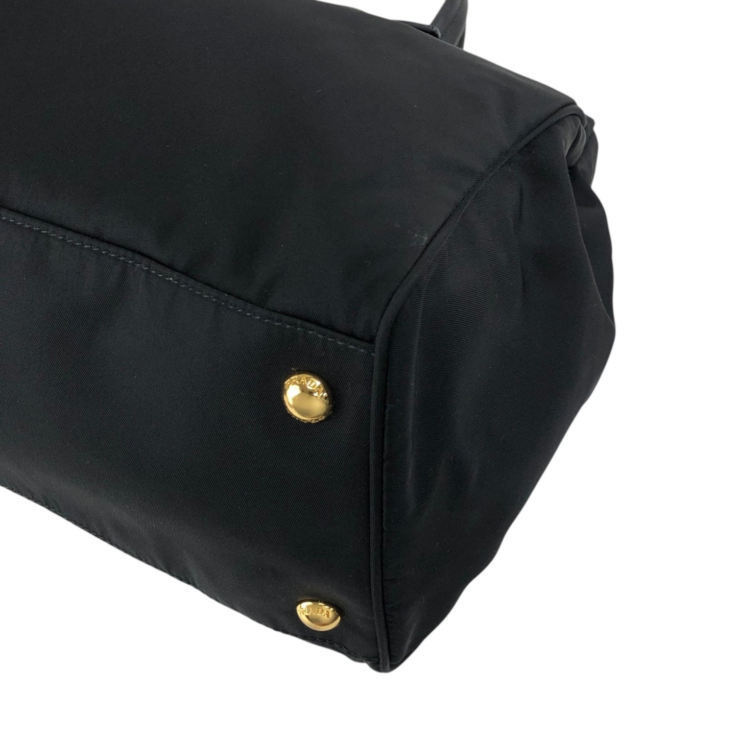 PRADA Logo Two-way Small Boston bag Shoulder bag Black Vintage 453265