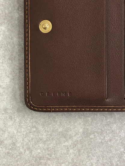 CELINE Triomphe Blason Folded Wallet Indigo Vintage 3pep8h