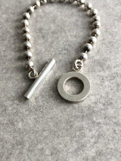 GUCCI Logo Bracelet Silver Vintage x5scvr