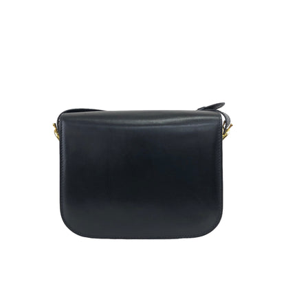 CELINE 馬車皮革斜背包 黑色 復古 whhjwf 