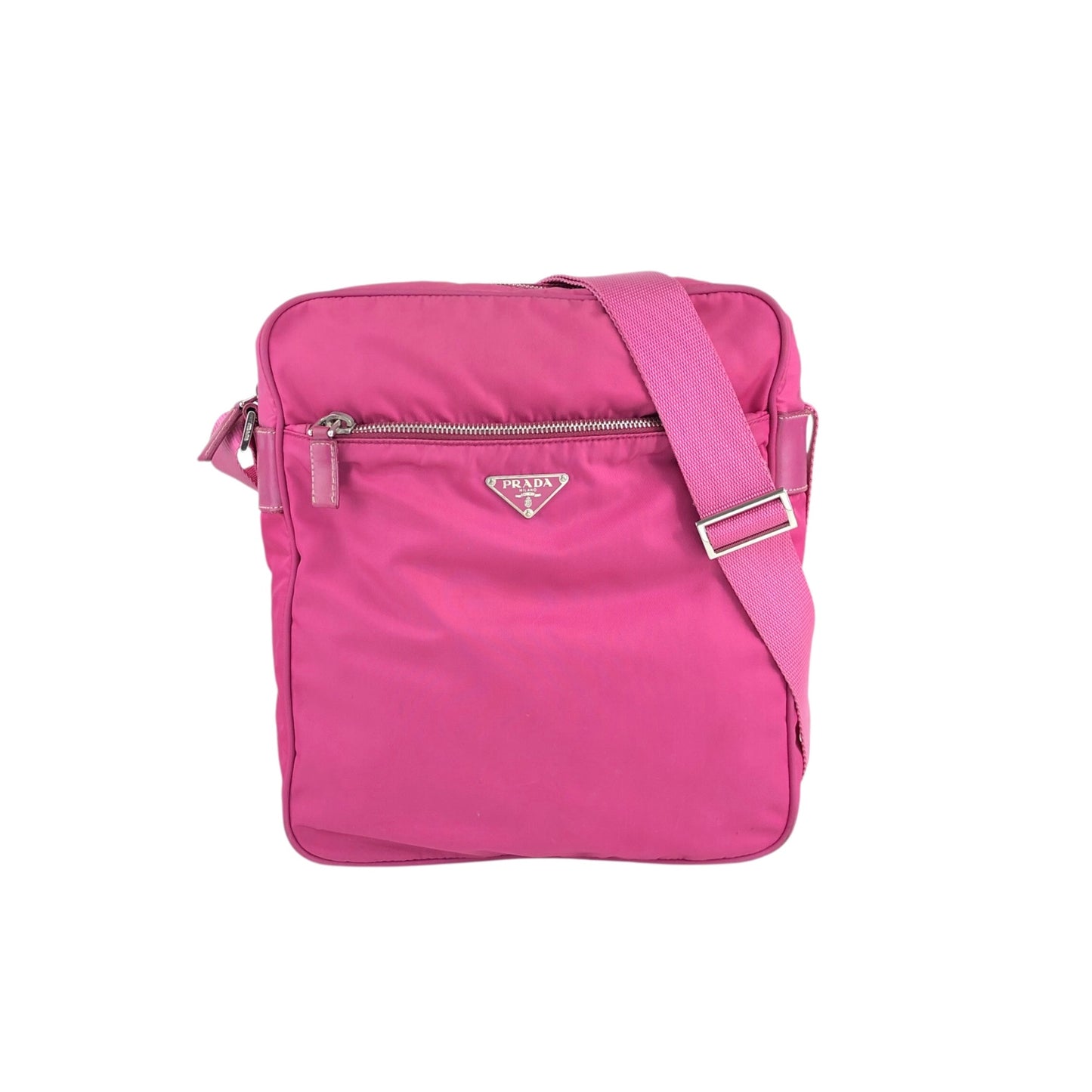 PRADA Triangle Logo Shoulder bag Pink Vintage b2e8ue