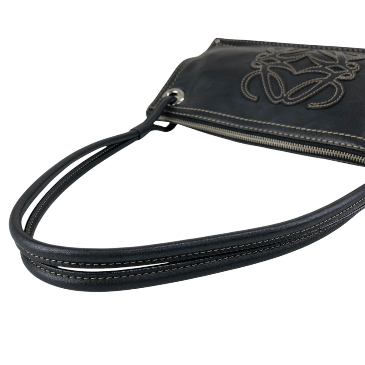 LOEWE Anagram Stitch Shoulder bag Black Vintage ugpzsh