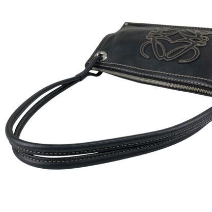LOEWE Anagram Stitch Shoulder bag Black Vintage ugpzsh