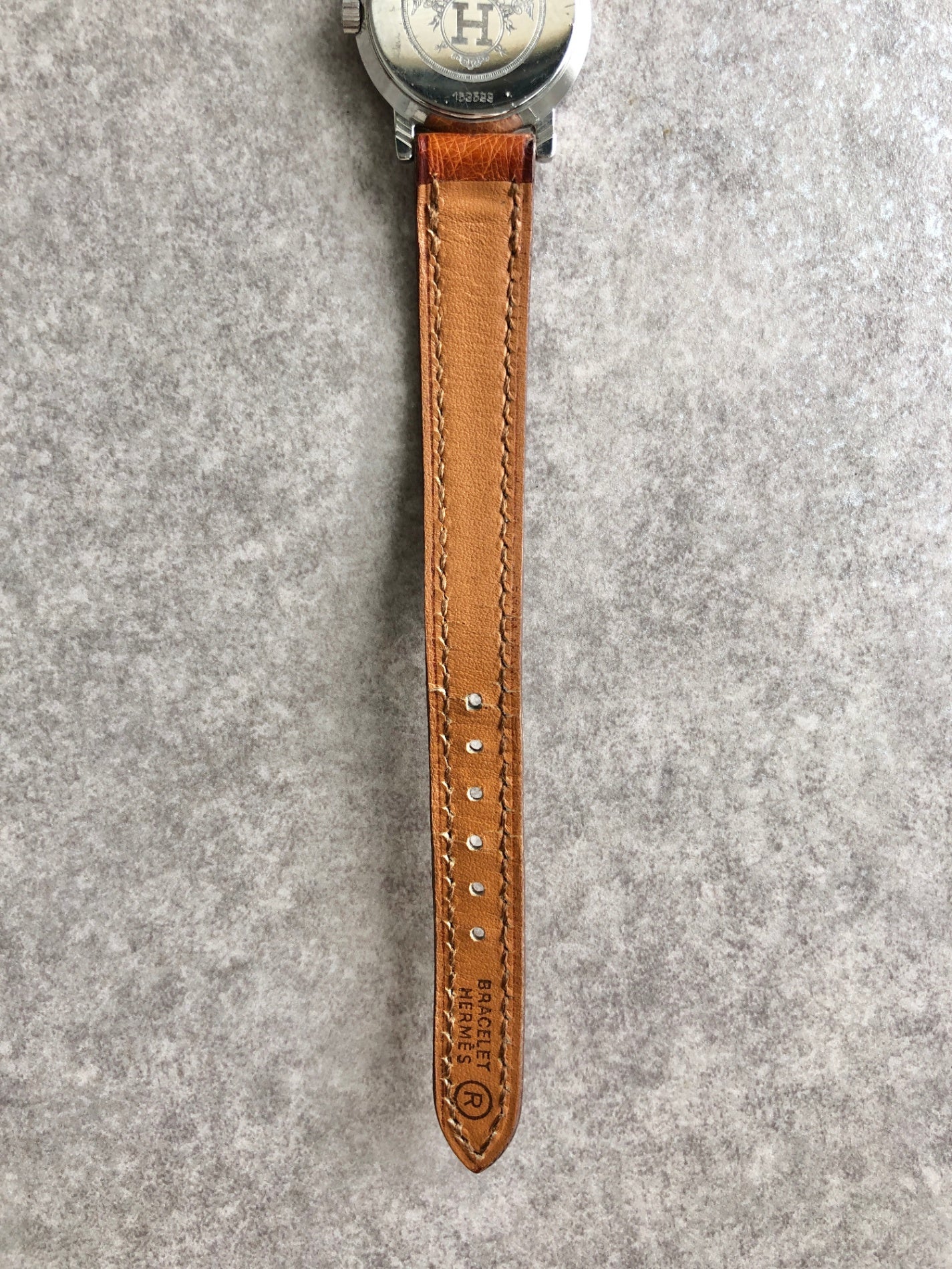 HERMES Serie Watch Brown Vintage pjrfdw