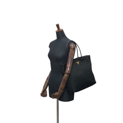 PRADA Logo Totebag Black Vintage eg4mx4