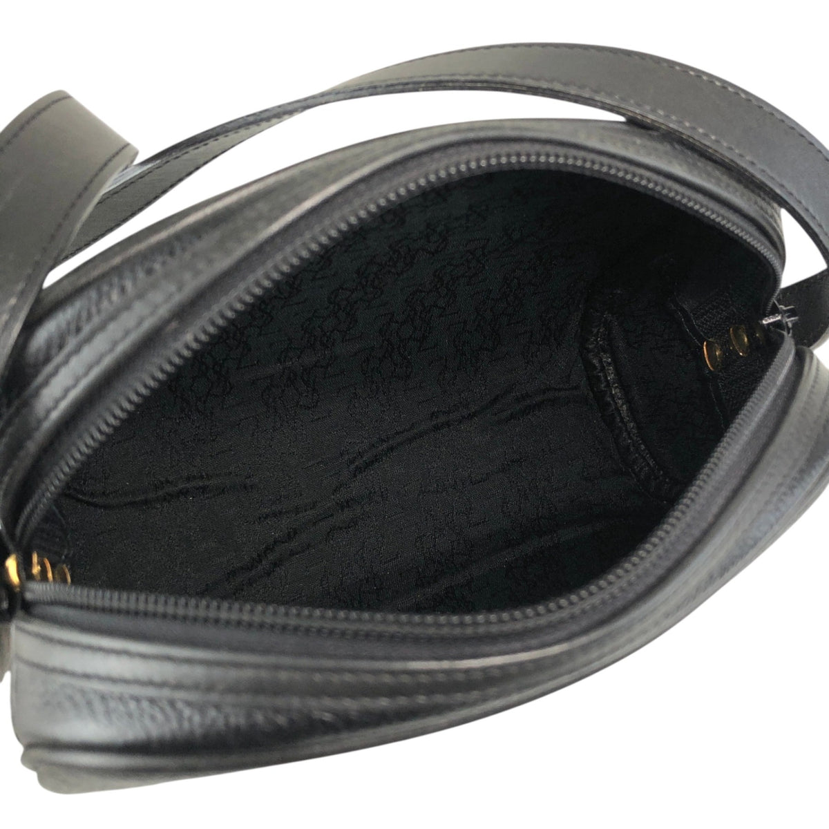 Yves Saint Laurent YSL Logo Shoulder bag Black Vintage fbers6