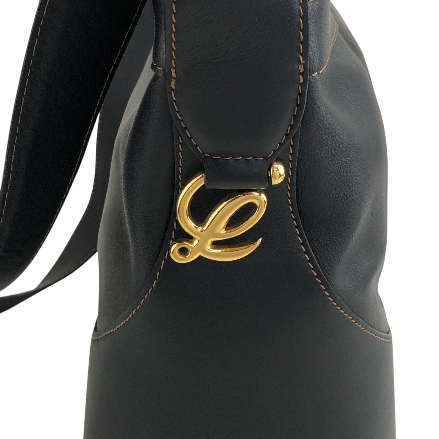 LOEWE Charm Shoulder bag Black Vintage zkuvfd