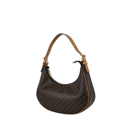 CELINE Macadam Shoulder bag Hobobag Brown Vintage w5cp57