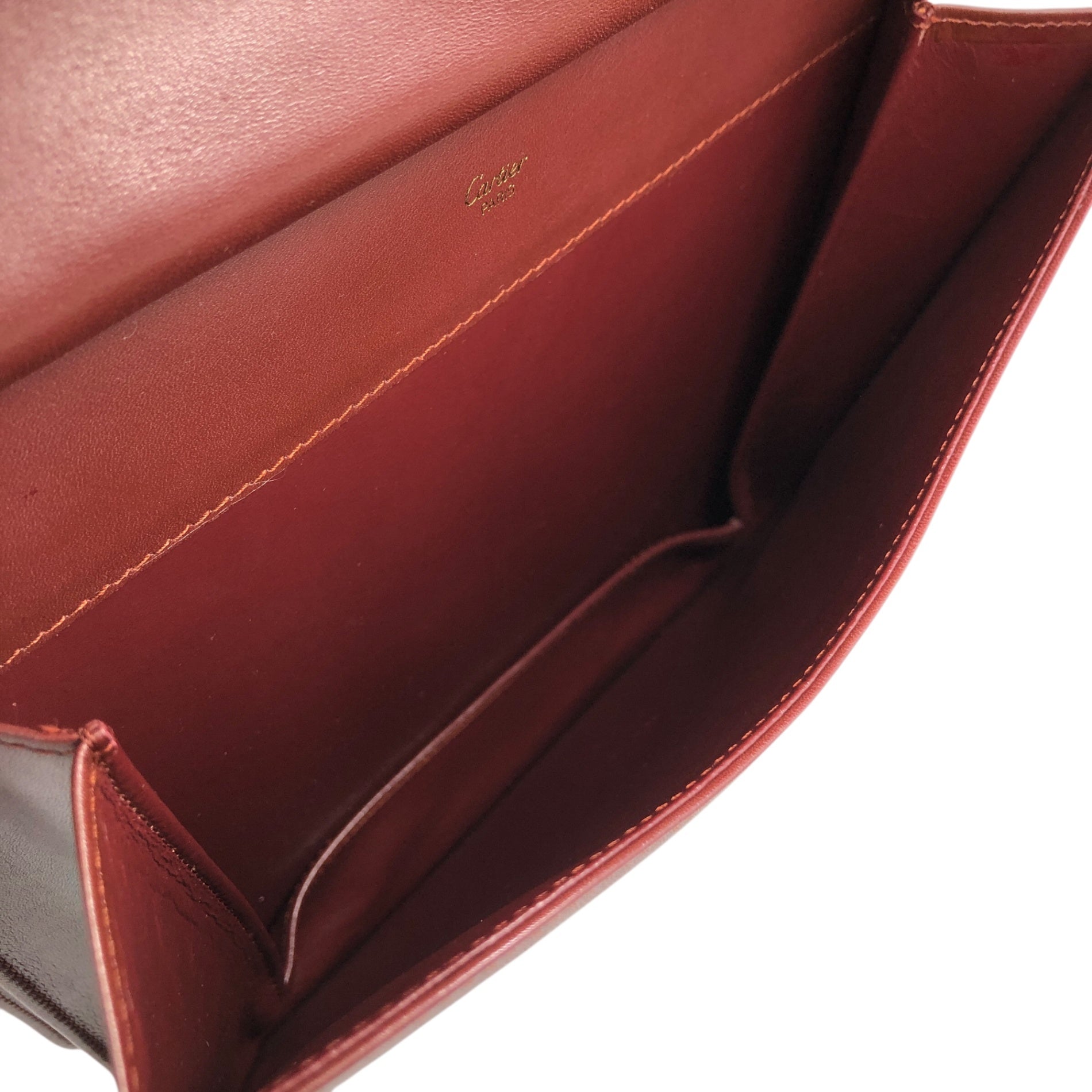 Cartier Flap Shoulder bag Bordeaux Vintage cnjkhe