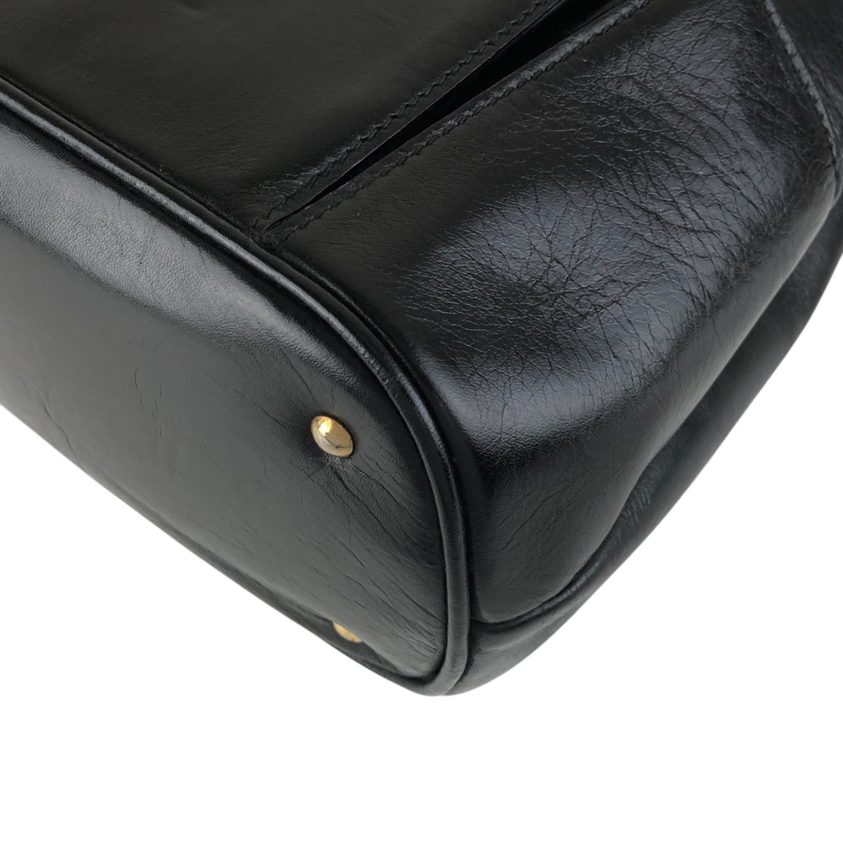 CELINE Gancini Shoulder bag Black Vintage xxxvfp