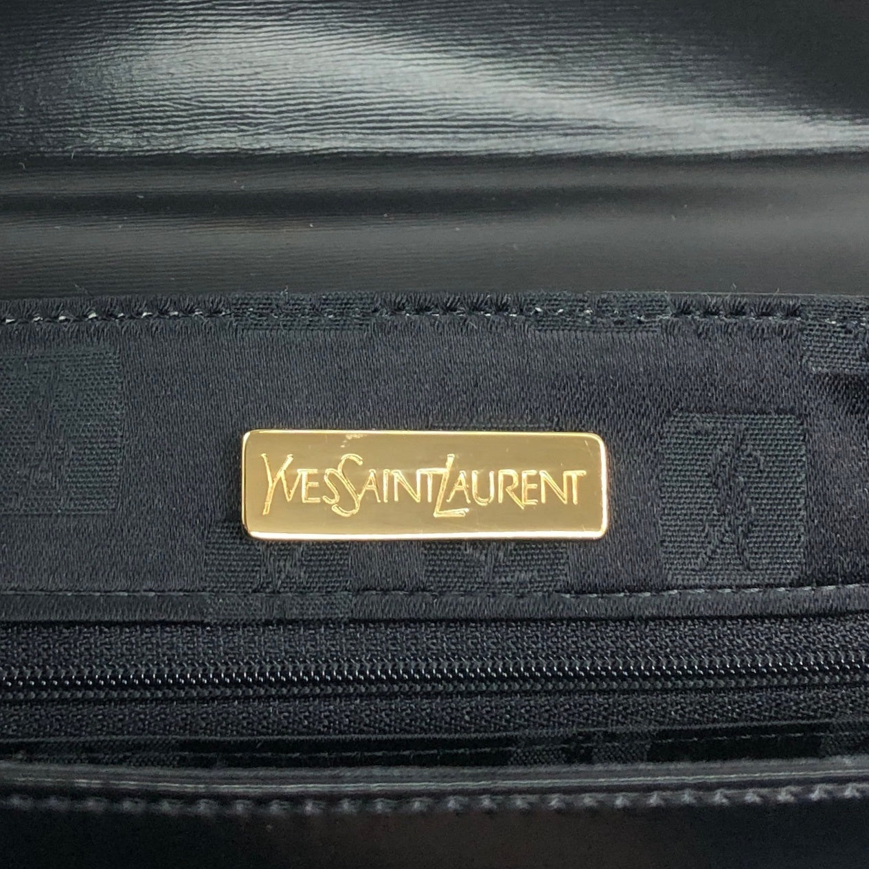Yves Saint Laurent Top Handle Handbag Black Vintage fhj5dh