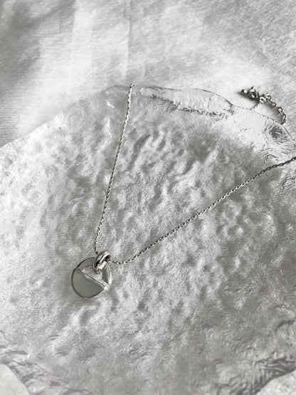 Christian Dior Logo Motif Necklace Silver Vintage vcvei6